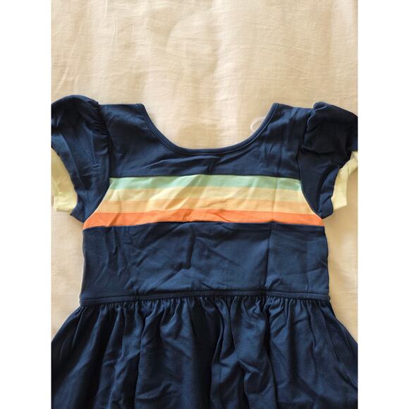 Omi Jo | Well Dressed Wolf Camp Stripe Navy Blue Empire Dress - Picture 2 of 7